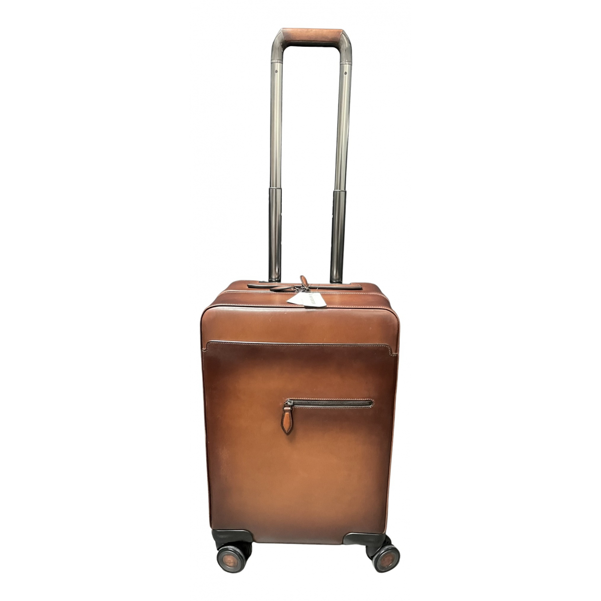 Leather travel bag Berluti Brown in 